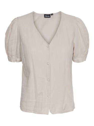 Pcmastina Cotton Short Sleeved Shirt - Pieces - Modalova