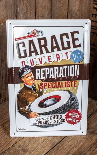 Vintage Blechschild - Garage Reparation, 20 x 30 cm - Natives - Modalova