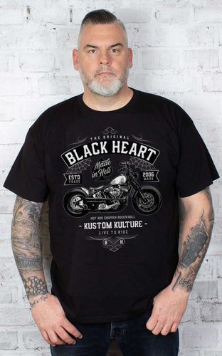 Black Heart T-Shirt - Moto Kult #2XL - Rockabilly Rules (DACH) - Modalova