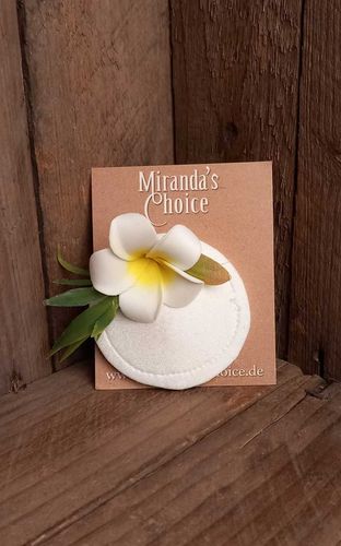 Miranda's Choice Weißer Mini Fascinator mit Hawaii Frangipani Blume - Mirandas Choice - Modalova