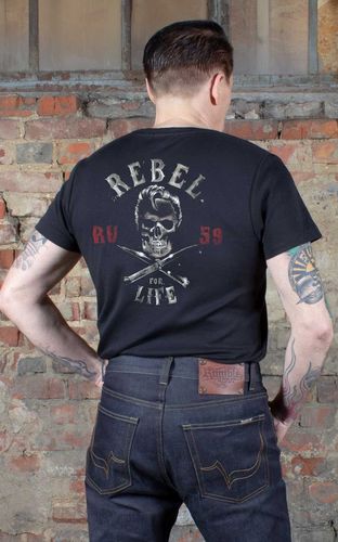 T-Shirt - Rebel for life #L - Rumble59 - Modalova