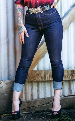 Ladies Denim - High-waisted Skinny Jeans - Second Skin #26/32 - Rumble59 - Modalova