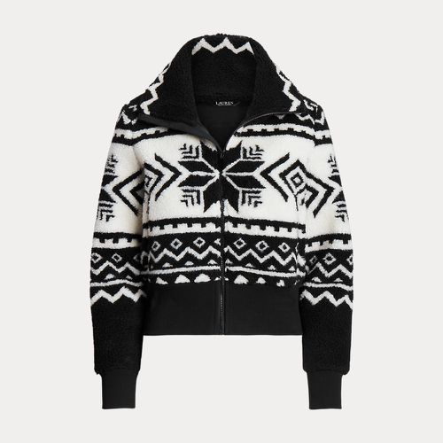 Fair Isle Jacquard Fleece Mockneck Coat - Lauren - Modalova