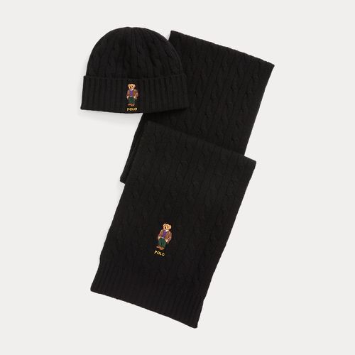 Polo Bear Wool-Cashmere Hat & Scarf Set - Polo Ralph Lauren - Modalova