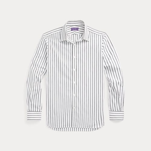 Handmade Striped Poplin Shirt - Purple Label - Modalova