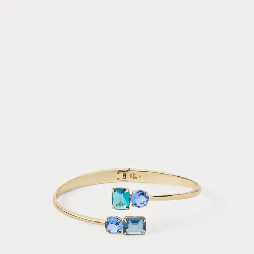 Gold-Plated Stone Hinge Bangle - Lauren - Modalova