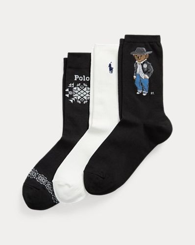 Polo Bear Snowflake Crew Sock 3-Pack - Polo Ralph Lauren - Modalova