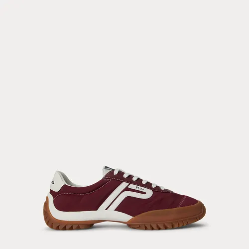 Nylon-Leather Treaded Low-Top Trainer - Polo Sport - Modalova