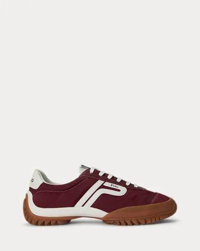 Nylon-Leather Treaded Low-Top Trainer - Polo Sport - Modalova