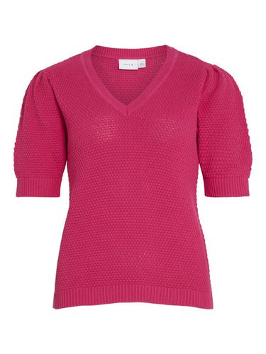 Short Sleeved Knitted Top - Vila - Modalova