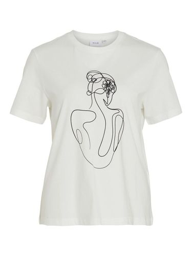 Front Print Short-sleeved T-shirt - Vila - Modalova