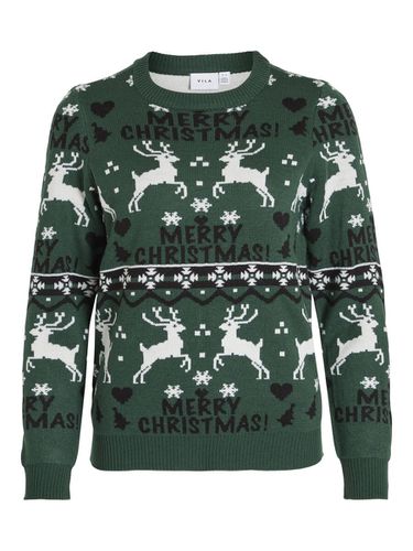 Merry Christmas Knitted Pullover - Vila - Modalova