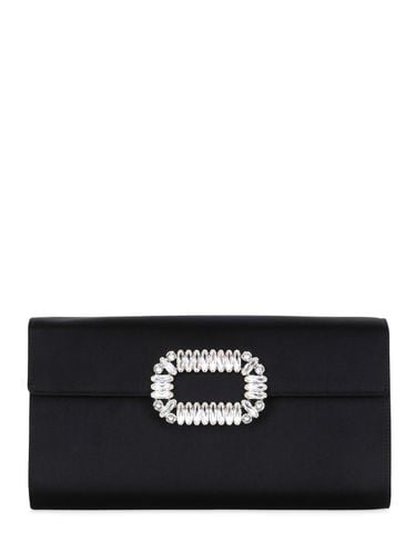 Crystal Buckle Satin Envelope Clutch - ROGER VIVIER - Modalova