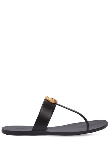 Mm Marmont Leather Thong Sandals - GUCCI - Modalova