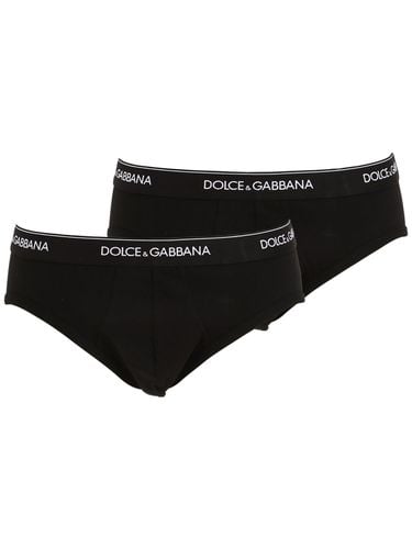 Pack De 2 Calzoncillos De Jersey Stretch - DOLCE & GABBANA - Modalova