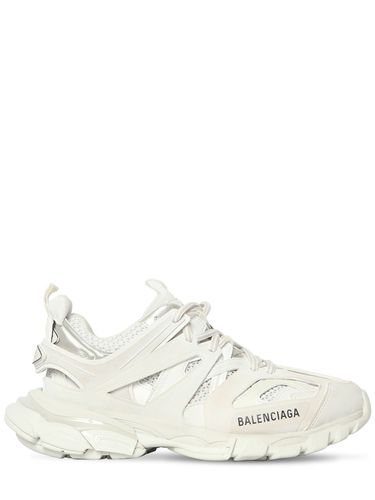 Mm Track Faux Leather & Mesh Sneakers - BALENCIAGA - Modalova