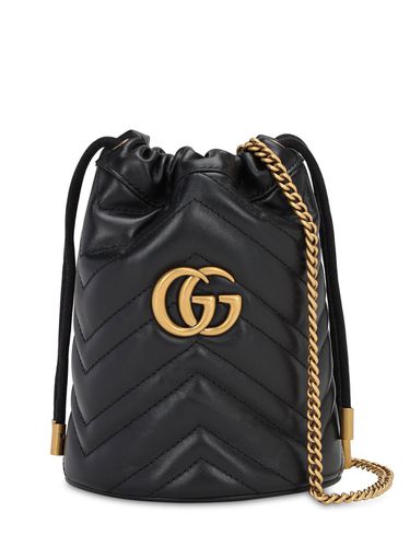 Mini Gg Marmont 2.0 Leather Bucket Bag - GUCCI - Modalova