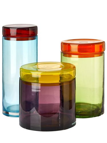 Caps & Jars Set Of 3 Glass Containers - POLSPOTTEN - Modalova