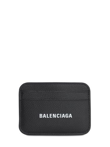 Logo Leather Card Holder - BALENCIAGA - Modalova