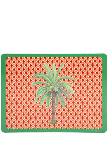 Hima Palm Lacquered Cork Placemat - LISA CORTI - Modalova