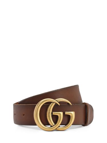 Cm Gg Leather Belt - GUCCI - Modalova