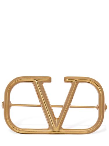 V Logo Brooch - VALENTINO GARAVANI - Modalova