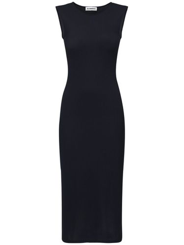 Fitted Stretch Jersey Midi Dress - JIL SANDER - Modalova