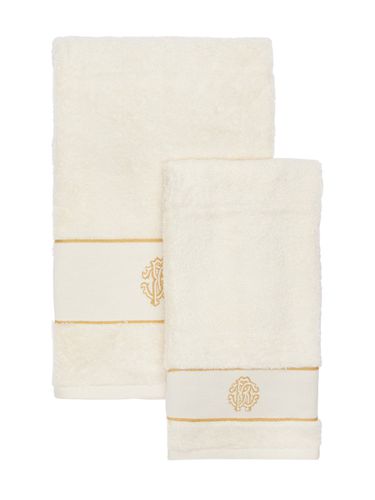 Set Of 2 New Gold Towels - ROBERTO CAVALLI - Modalova