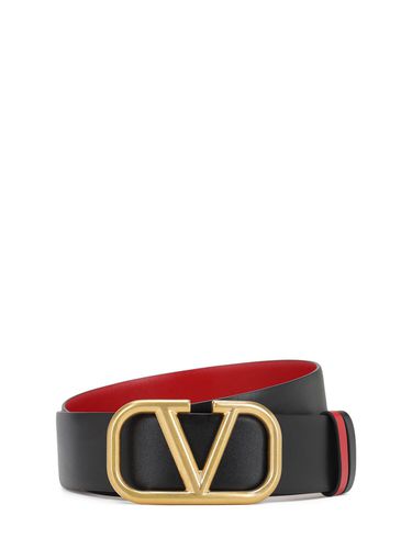 Cm Reversible V Logo Leather Belt - VALENTINO GARAVANI - Modalova