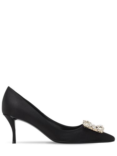 Mm Flower Crystal Satin Pumps - ROGER VIVIER - Modalova