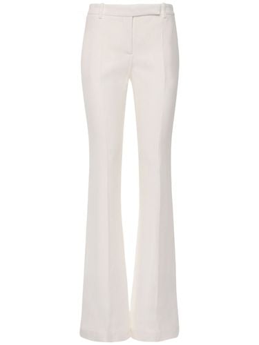 Flared Leaf Crepe Pants - ALEXANDER MCQUEEN - Modalova