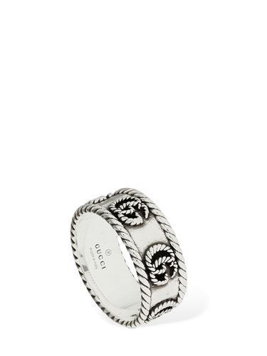 Mm Gg Braided Marmont Thick Ring - GUCCI - Modalova