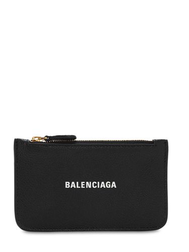 Grained Leather Zip Card Holder - BALENCIAGA - Modalova