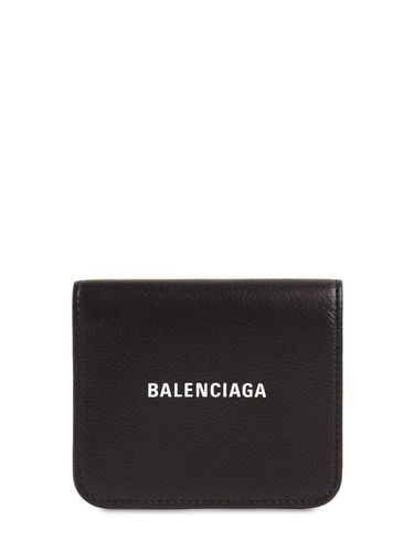 Grained Leather Compact Wallet - BALENCIAGA - Modalova