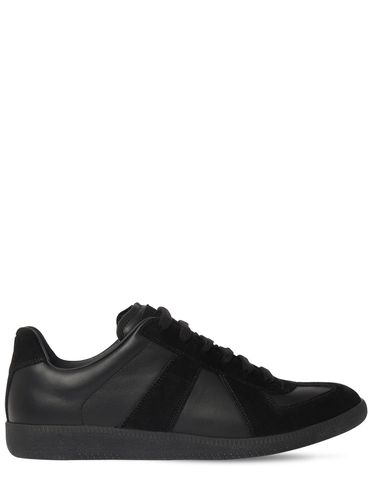 Replica Leather & Suede Low Top Sneakers - MAISON MARGIELA - Modalova