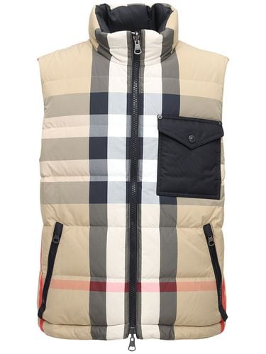 Piumino Smanicato Romford In Techno Check - BURBERRY - Modalova