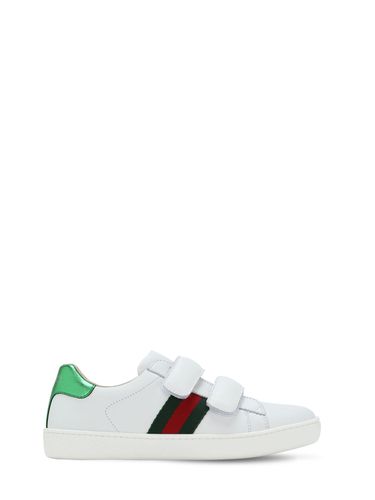 Sneakers "new Ace" De Piel - GUCCI - Modalova