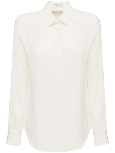 Silk Crepe De Chine Shirt - SAINT LAURENT - Modalova