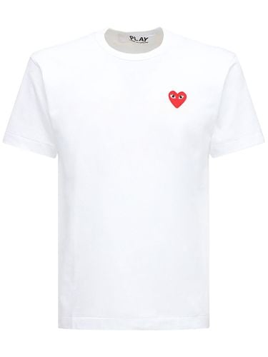 Camiseta De Algodón Jersey Con Parche - COMME DES GARÇONS PLAY - Modalova