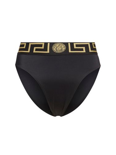 Triangle Bikini Bottoms W/ Greek Motif - VERSACE - Modalova