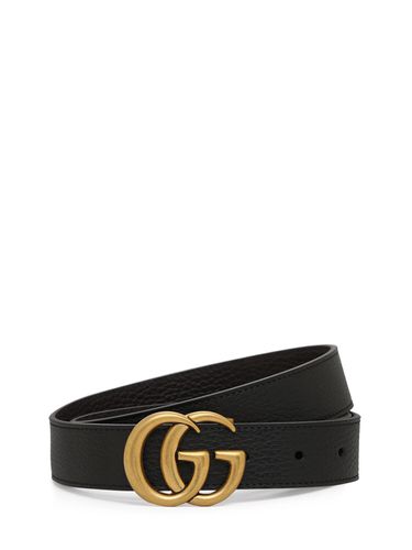 Cm Gg Reversible Leather Belt - GUCCI - Modalova