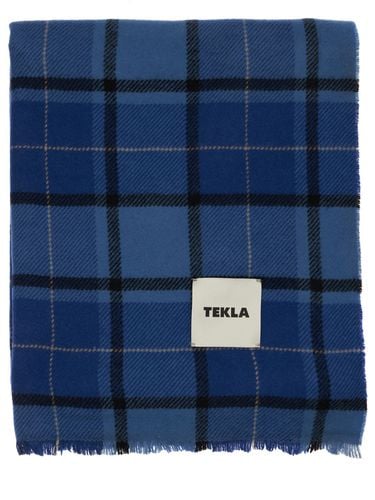 Tartan Fine Wool Throw - TEKLA - Modalova