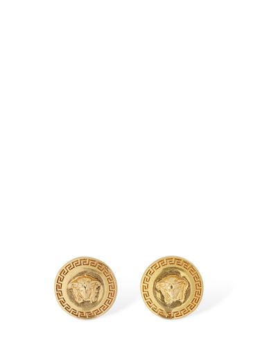 Medusa Small Stud Earrings - VERSACE - Modalova