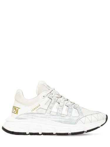 Mm Tri Grecea Logo Print Sneakers - VERSACE - Modalova