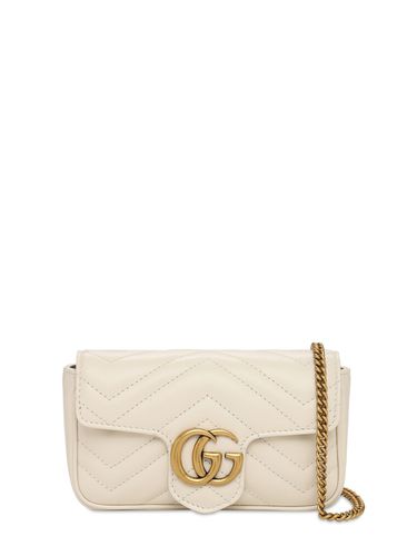 Supermini Gg Marmont Leather Bag - GUCCI - Modalova