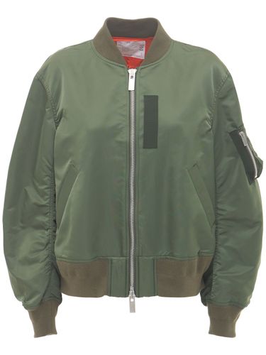 Zip-up Nylon Bomber Jacket - SACAI - Modalova