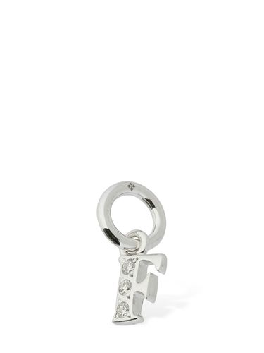 Kt White Gold F Charm W/ Diamonds - DODO - Modalova