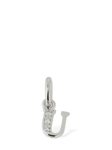 Kt White Gold U Charm W/ Diamonds - DODO - Modalova