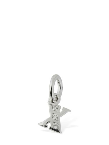 Kt White Gold X Charm W/ Diamonds - DODO - Modalova