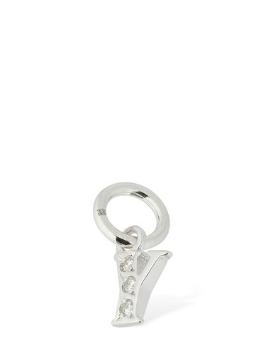 Kt White Gold Y Charm W/ Diamonds - DODO - Modalova